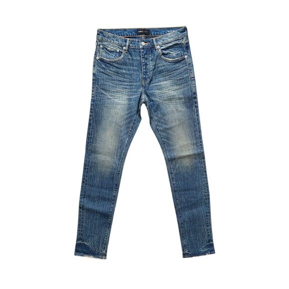 Purple Brand P001 Skinny Jeans in Skinny Crackle Coated Men's Size 33